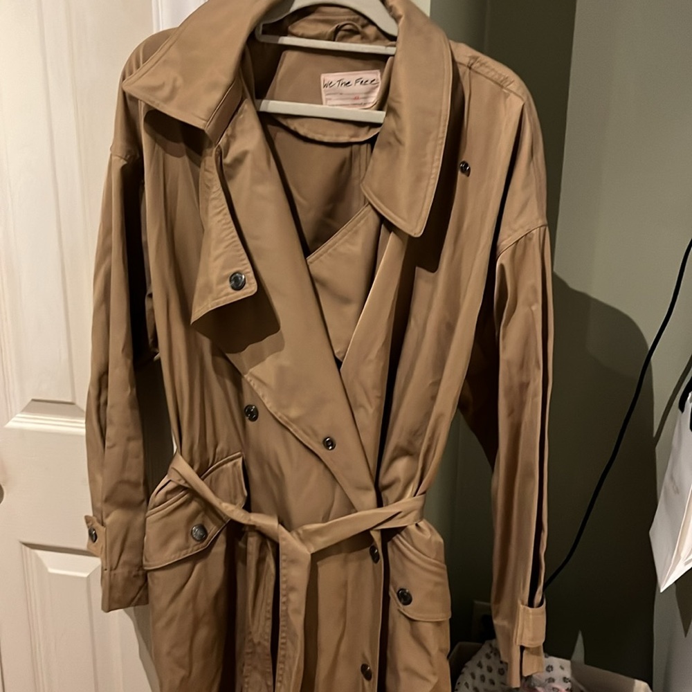 Free People SoHo Rain Trench Coat - size XL